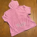 Juicy Couture Big Bling Towel Terry Hoodie & Shorts Set in Dewberry Pink Size XL Photo 7