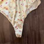 ZARA NWOT  YELLOW SATIN FLORAL BODYSUIT Photo 6