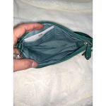 Coach NWT Women's Khaki/Aegean Dot Op Art Wristlet Handbag Photo 9