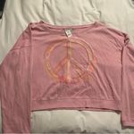 Victoria's Secret PINK  Vintage Peace Sign Graphic Sweatshirt Photo 1