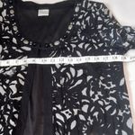 Emma James  Black and Gray Floral Blouse Sheer‎ Overlay Cardigan M Photo 5