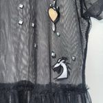 Disney Villains Maleficent Ursula Evil Queen Black Studded Mesh Dress Size M Photo 5