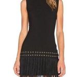 Elizabeth and James  Eron Black Fringe Hem Dress Photo 0