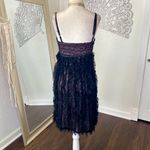 Mango MNG Suit Euro Early 2000's Black Pink Frilly Lace Babydoll Mini Dress XS Photo 1