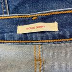 Levi's  Wedgie‎ Skinny Jeans 20W Dark Wash Denim Ankle Button Fly Fray Distressed Photo 8