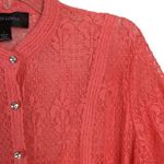 Colleen Lopez lace coral boho bell sleeve coverup Size L Photo 3