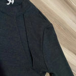 ZARA  knit midi dress Front cutouts Long sleeved Black Size S NWT Stretchy Sleek Photo 2