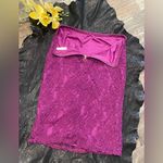 Xhilaration Modern Fuchsia Lace Straight Pencil Skirt Women  Size M Photo 3