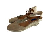 Verbenas Malena Serraje Piedra Wedges Closed Toe Neutral Beige Size 9.5 Women's Tan Photo 1