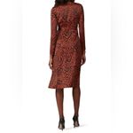 Sweet Baby Jamie Chic Brown Black Zebra Wrap Midi Dress Women’s Size Small S Photo 2