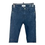 frame denim FRAME Le Skinny de Jeanne Black Acid Wash Ripped Jeans Raw Hem 26 Photo 7