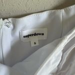 superdown  White Ruched Bodycon Mini Dress Womens S Bridal Shower Bachelorette Photo 4