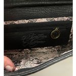 Christian Audigier Snake Clutch Magnetic Closure Python Envelope Purse Black Photo 4