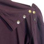 French Laundry The Sweatshirt Project Cowl Neck Size S Plum/Purple Snap Shoulder Photo 2