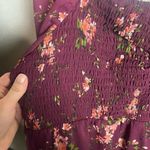 Maurice's Maurice’s Plus Size 1X Arbor Floral Smocked Dress Burgundy Long Sleeve boho Photo 6