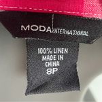 MODA International linen shirt dress Pink Size 8P Photo 4