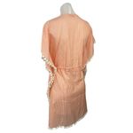 Tory Burch Orange White Striped V Neck Tassel Summer Swim Cover Up Dress Size XS Photo 1