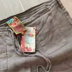 Johnny Was NEW GREY WIDE LEG LINEN PANTS SZ MEDIUM Photo 2