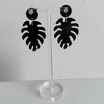 Green Palm Leaf Monsters 2” Drop Earrings Photo 2