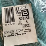 Lands' End Lands’ End Women’s Vintage Sea Green V-neck Rose Cotton Sweater NWOT W-344 Sz M Photo 7