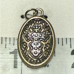 Holy Cross Oval Pendant Necklace NIB Silver Chain Christian Gift Unmarked Photo 4