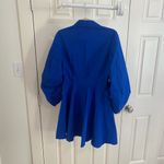 Banana Republic Royal Blue Shirt Dress | Puff Sleeve Collared Mini Dress Size Sm Photo 2