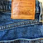 Levi's  Ribcage High Waist Button Fly Distressed Medium Blue Denim Shorts Size 25 Photo 11