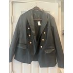 Ann Taylor  Vegan Faux Leather Black Jacket Women 6 Dark Academia Preppy Neutral Photo 11