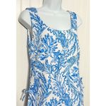 Lilly Pulitzer  Sammi Romper Dress Aqua Lounge Engineered Resort‎ White Blue 4 Photo 4