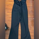 H&M Black Sleeveless Jumpsuit with V-Neck and Wide Legs Photo 2