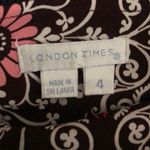 London Times  floral print open‎ V stretchy dress Photo 4