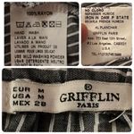 Grifflin Paris Gray White Striped Off Shoulder Dress Size Medium 100% Rayon Photo 11