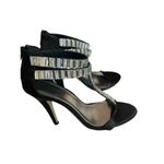 Camille La Vie New  Black Rhinestone Formal Dress Heels Size 8 Photo 11