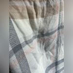 None Neutral Colored Plaid Blanket Scarf Photo 2