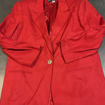 Sag Harbor  Blazer Jacket Women's 14 Red‎ 100% Wool Button Pockets Lined D-338 Photo 0