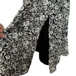 Loft  Palm Flutter Strap Pocket Double Side Slit Midi Dress Black White Photo 6