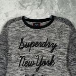 Superdry Dress Womens Medium Black Gray Cut & Sew Sweatshirt Dress Streetwear Photo 3