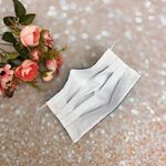 Luxury Face Mask Blue Teal Turquoise With Gold Metallic Swirls Multiple Photo 3