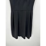 White House | Black Market Women 4 Black Fit Flare Knee Length Dress Pleat Cut Out Photo 2