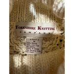 Yorkshire Knitting Co Cable Knit Fisherman Sweater Cream Women M Turtle Neck Size M Photo 1