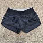 Lululemon Run Speed Short Classic Manifesto Deep Coal Black size 2 Photo 2