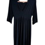 Vince Navy V Neck 3/4 Sleeve Wrap Top Dress Photo 0