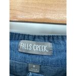 Falls Creek  Womens Chambray Crop Pants Size 8 NWT Cotton Belted Paperbag Photo 5
