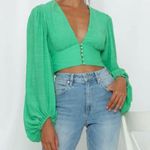 Hello Molly NWT Agyness Top Green Photo 6