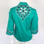 Bob Mackie  Wearable Art Embroidered Cutout Jacket Blazer 3D Floral Design Small‎ Photo 2