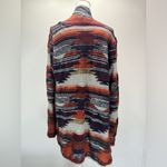 Lucky Brand Southwestern Aztec Knit Long Open Flutter Front Wrap Cardigan XL Photo 5