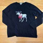 Coldwater Creek  Moose Preppy Slouchy Cotton Outdoor Fisherman Cabin Sweater M Photo 0