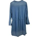 Neon Buddha Size S Shirt Dress Chambray 100% Tencel Long Sleeve V Photo 9