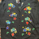 Quacker Factory  Cardigan Sweater Womens Large Angels Miracles Button Front Photo 0