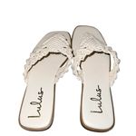 NWOT Lulu's Cream Crochet Women's Sandals White Size 8 Photo 3